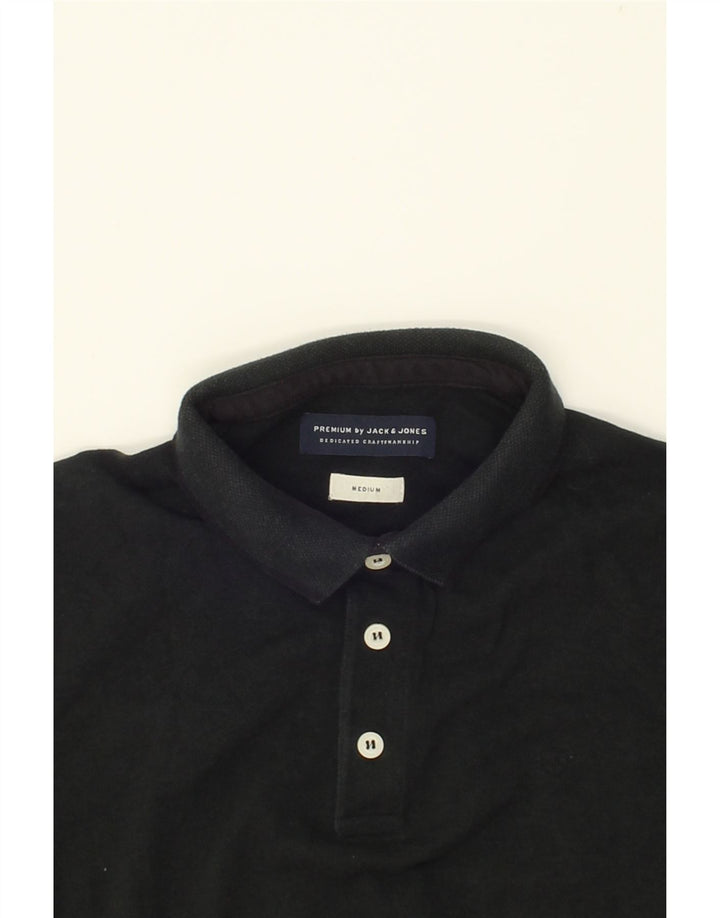 JACK & JONES Mens Polo Shirt Medium Black Cotton Vintage Jack & Jones and Second-Hand Jack & Jones from Messina Hembry 