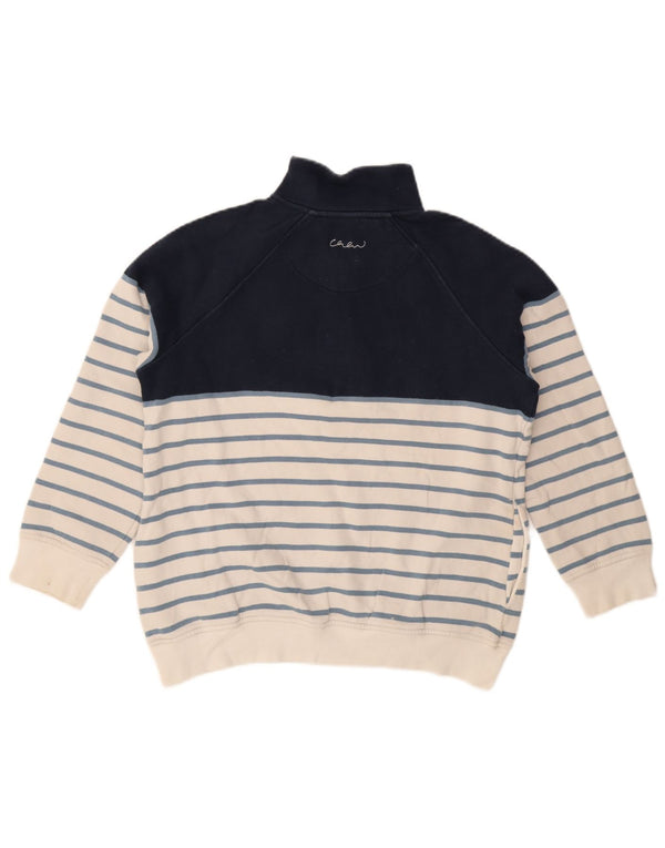 Crew Clothing Felpa da donna Maglione UK 12 Medium Navy Blue Striped