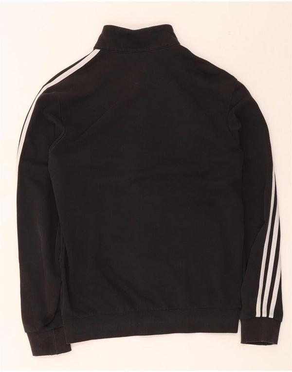 Giacca da ginnastica da uomo Adidas piccola in cotone nero