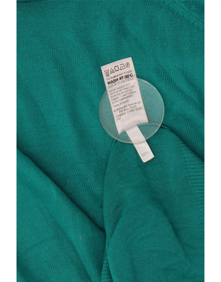 Maglione maglione a collo alto da donna Marks & Spencer UK 14 Verde medio