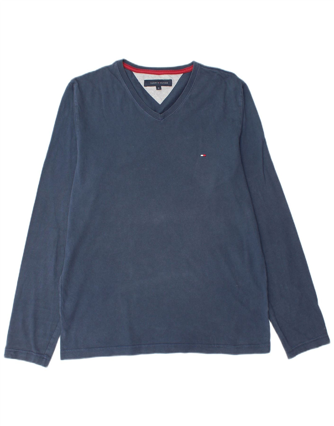 TOMMY HILFIGER Top da uomo a maniche lunghe in cotone blu navy medio
