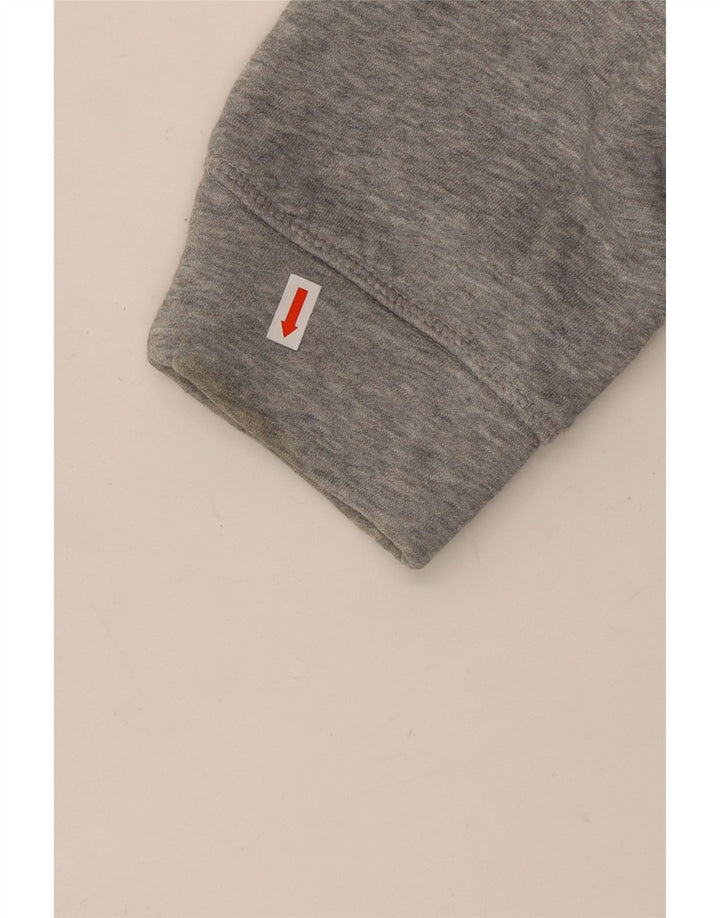 TOMMY HILFIGER Maglione con cappuccio grafico oversize da donna UK 14 Grigio medio
