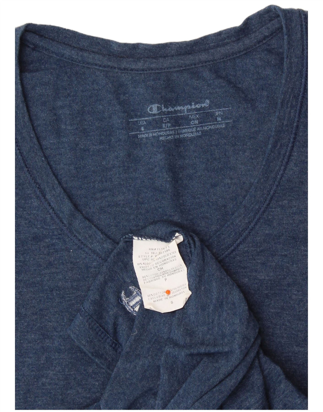 T-shirt da donna CHAMPION Top UK 8 piccola in cotone blu