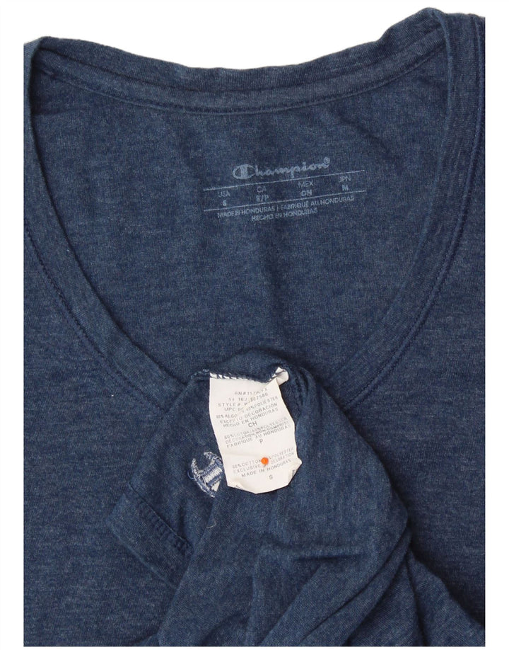 T-shirt da donna CHAMPION Top UK 8 piccola in cotone blu