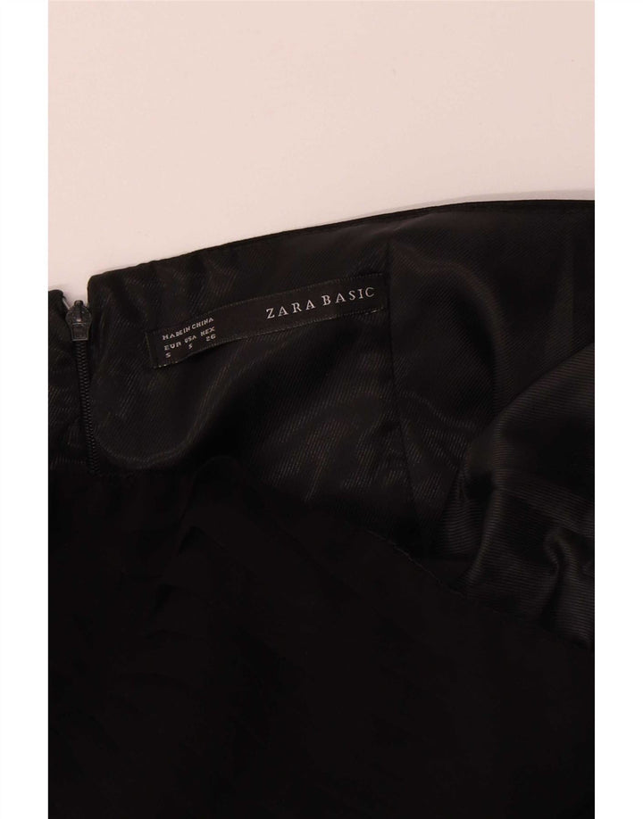 Abito senza spalline da donna Zara UK 8 piccolo poliestere nero