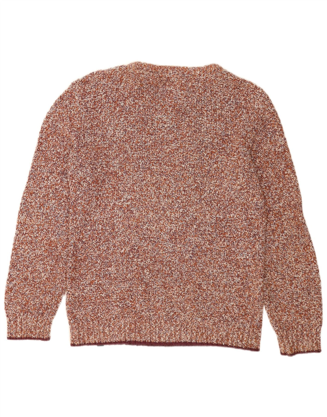 Maglione girocollo da uomo Fat Face in cotone screziato marrone medio