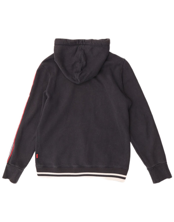 Maglione con cappuccio e zip da donna Superdry UK 16 Large Blu Navy