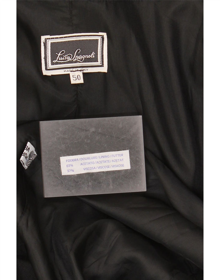 Giacca blazer da donna a 1 bottone Luisa Spagnoli IT 50 grande acetato nero