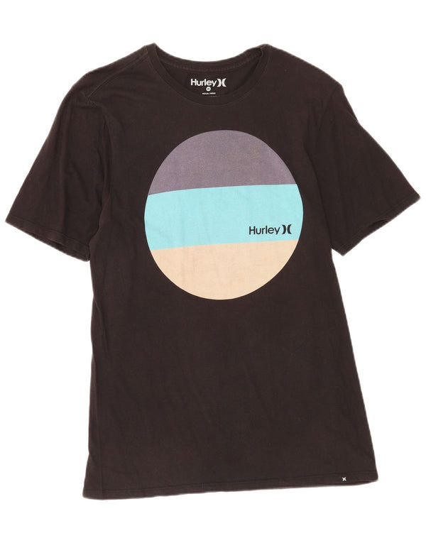 T-shirt grafica da uomo Hurley Top in cotone nero medio