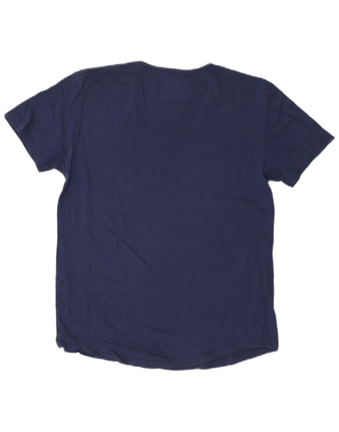 ZARA T-shirt da donna Top UK 14 Large Blu Navy in cotone