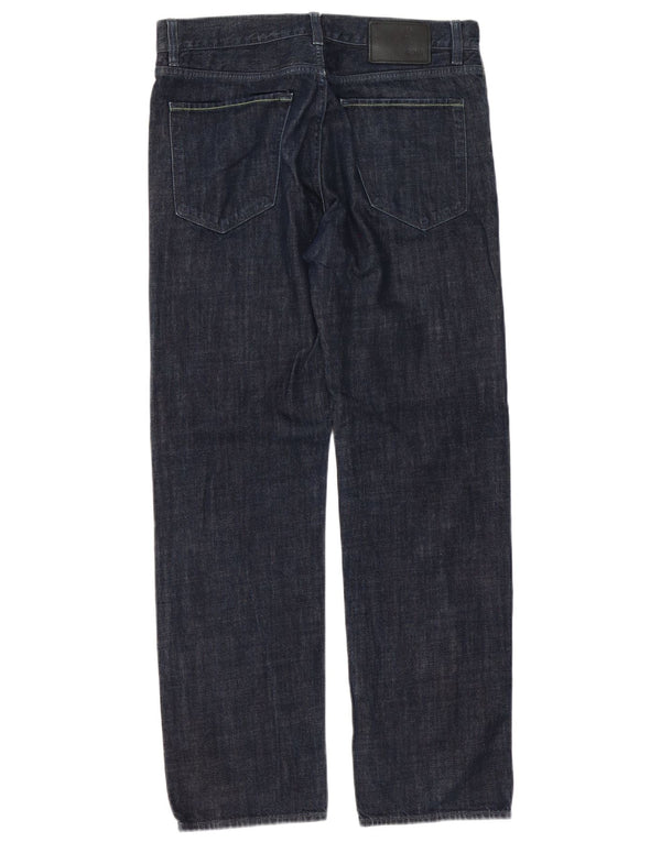 Jeans dritti da uomo Hugo Boss W34 L32 cotone blu navy
