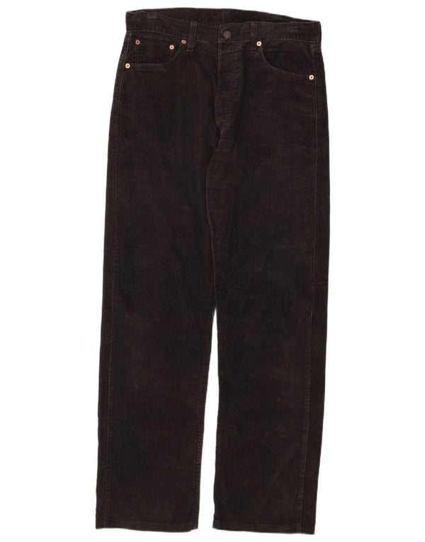 Levi's Uomo 551 Pantaloni dritti in velluto a coste W34 L34 Cotone Nero