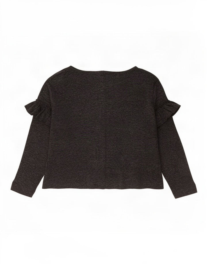 Top Zara da donna a maniche lunghe UK 14 Grigio medio