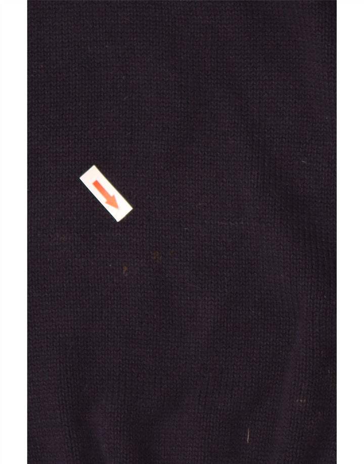 Maglione maglione girocollo da uomo Marks & Spencer blu navy medio