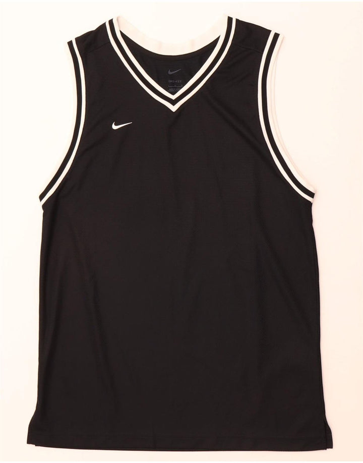 Canotta NIKE da uomo Dri Fit, grande, in poliestere nero