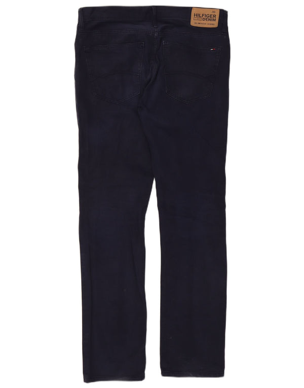 Jeans slim da uomo Tommy Hilfiger W34 L32 cotone blu navy
