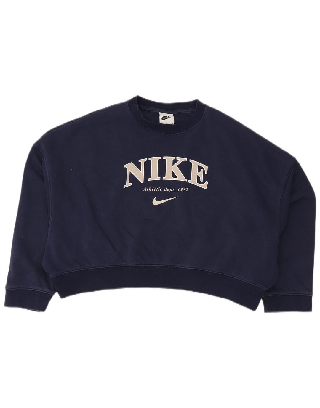 Maglione felpa oversize corto NIKE per ragazze 10-11 anni medio blu navy