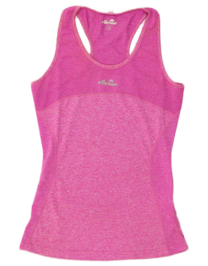 Canotta da donna Ellesse UK 12 Poliestere screziato rosa medio