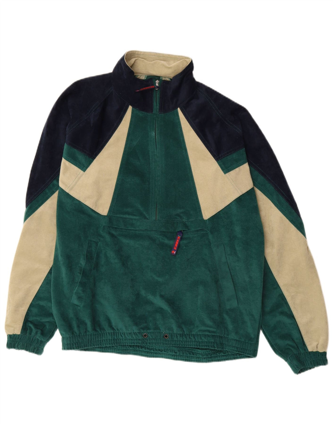 Tuta intera da uomo in velluto MC KEE'S Poliestere color block verde medio