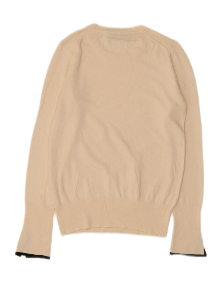 ZARA Womens Crew Neck Jumper Sweater UK 8 Small Beige