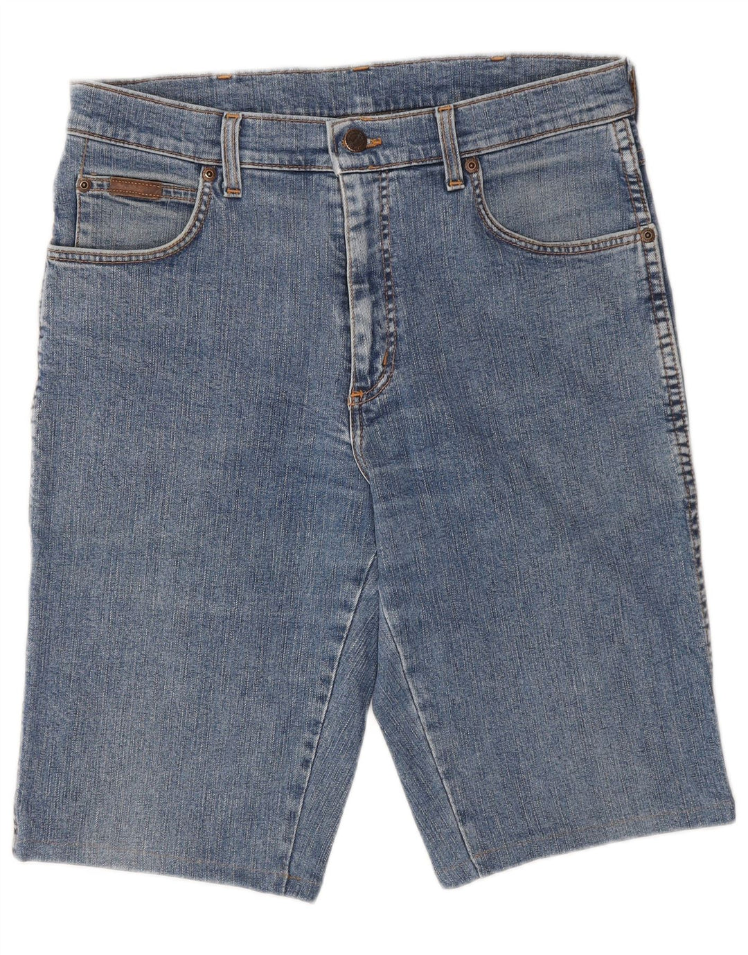 Pantaloncini di jeans da uomo WRANGLER W33 cotone blu medio