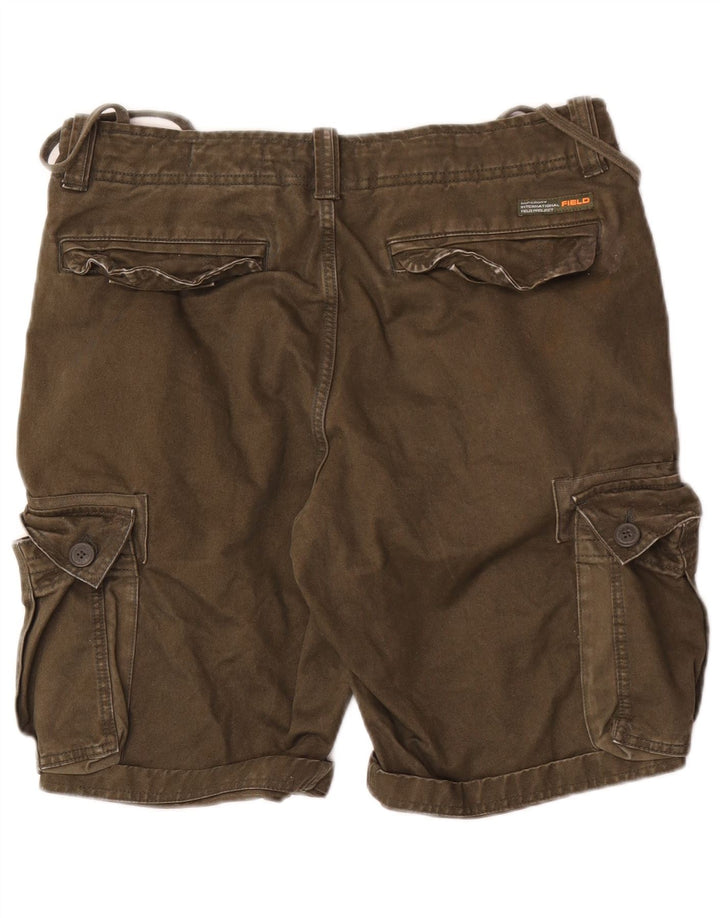Pantaloncini cargo da uomo Superdry W32 cotone kaki medio