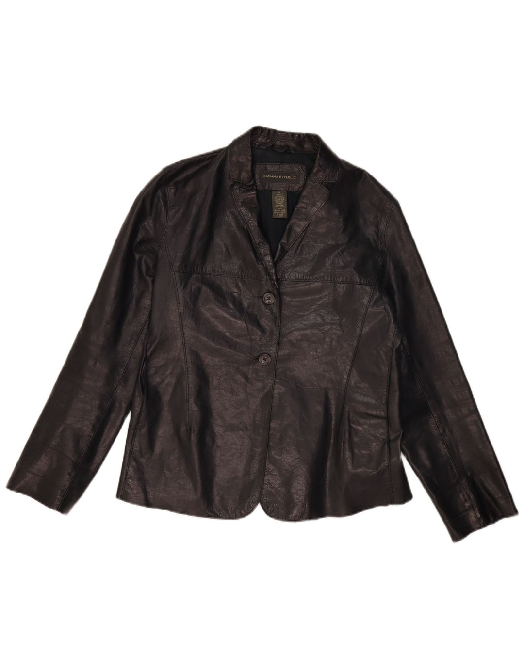 Giacca blazer da donna a 2 bottoni BANANA REPUBLIC US 6 media pelle nera
