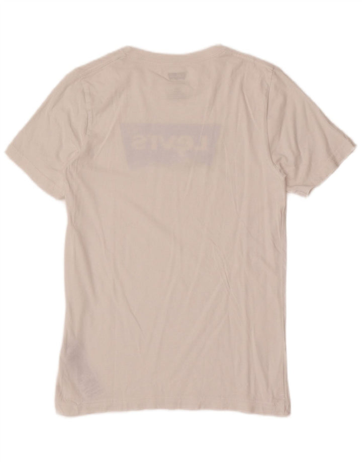 T-shirt grafica da ragazzo Levi's Top 13-14 anni in cotone bianco