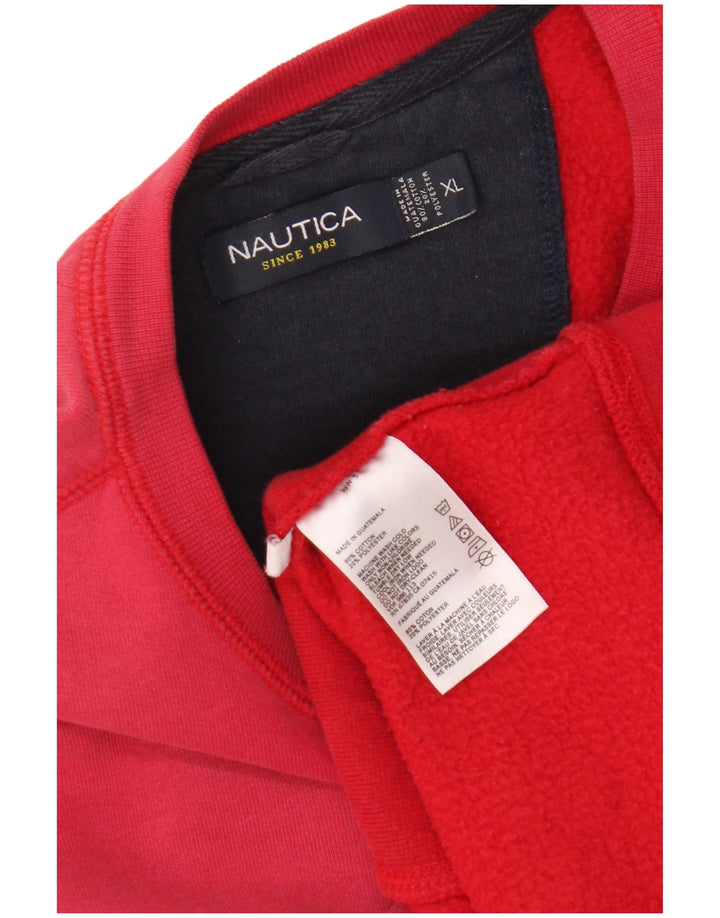 Felpa da uomo Nautica Jumper XL in cotone rosso