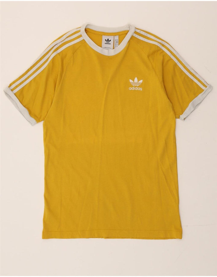 T-shirt da uomo Adidas Top in cotone giallo medio
