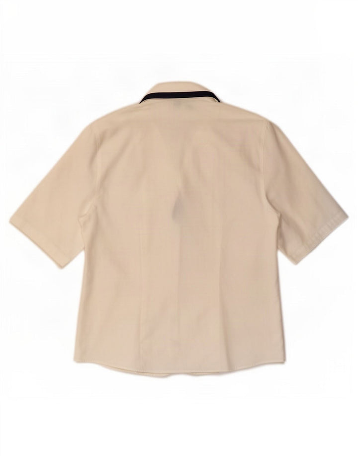 Camicia a maniche corte da donna Enara Camicece UK 14 Medium White Colourblock