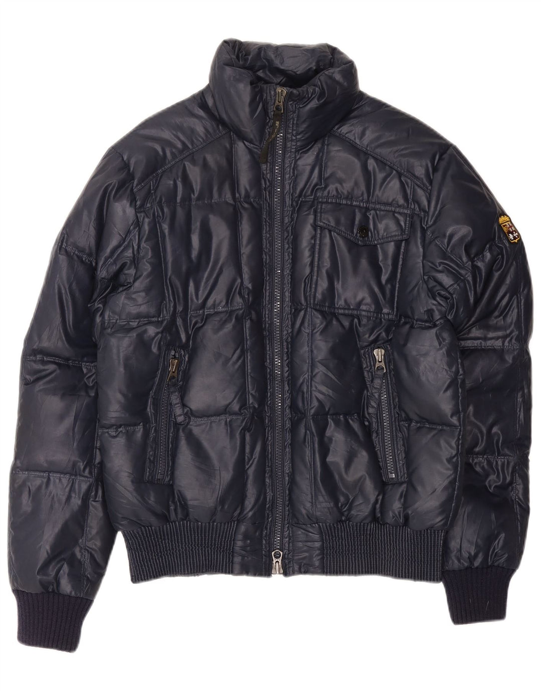 Giacca imbottita da uomo Marina Militare UK 40 Large in poliestere blu navy