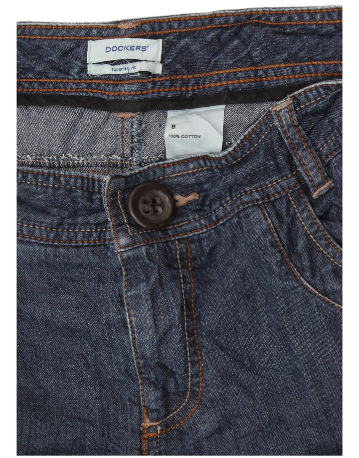DOCKERS Jeans a gamba larga dalla vestibilità preferita da donna US 8 Medio W30 L31 Blu navy