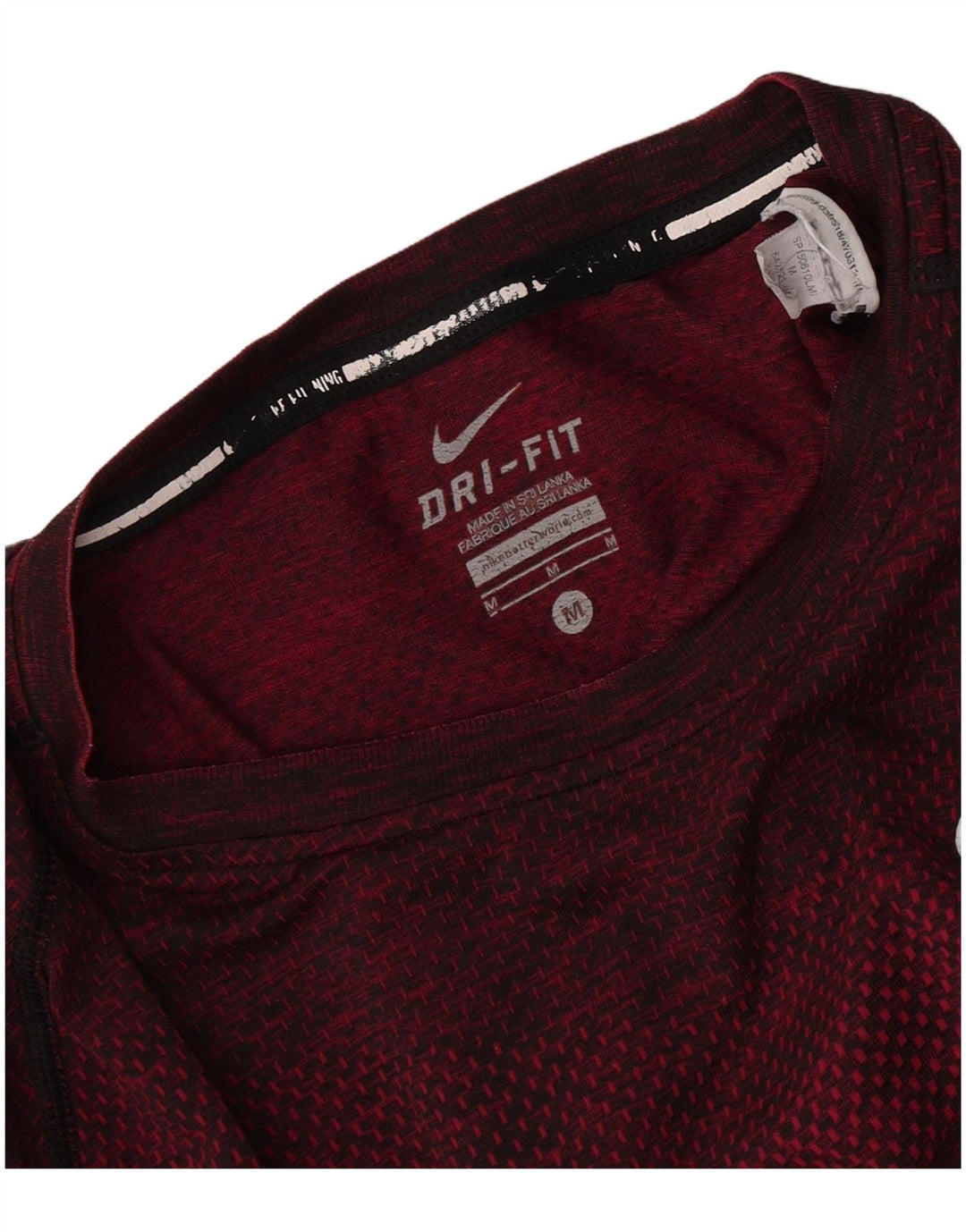 T-shirt Nike Dri Fit da uomo, media, bordeaux screziata