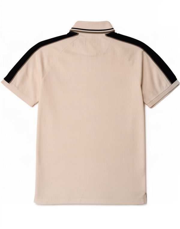 Polo da uomo Champion Large bianca a blocchi di colore