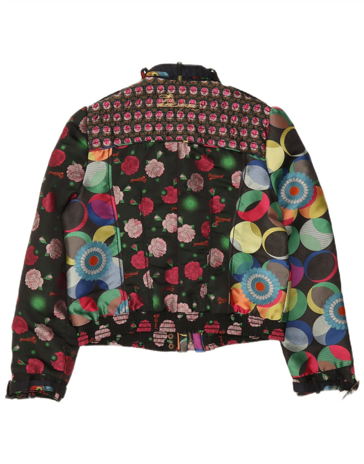 Desigual Giacca bomber corta da donna con motivo astratto EU 46 XL multicolore