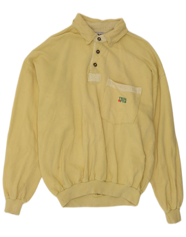 Felpa da uomo con collo alto Think Pink IT 50 Cotone giallo medio