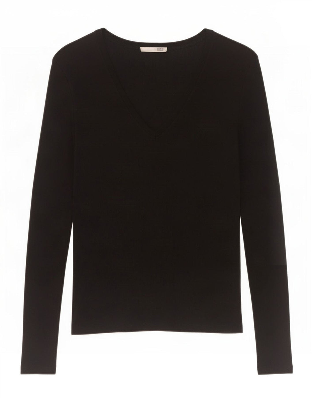 Top Zara da donna a maniche lunghe UK 12 medio nero