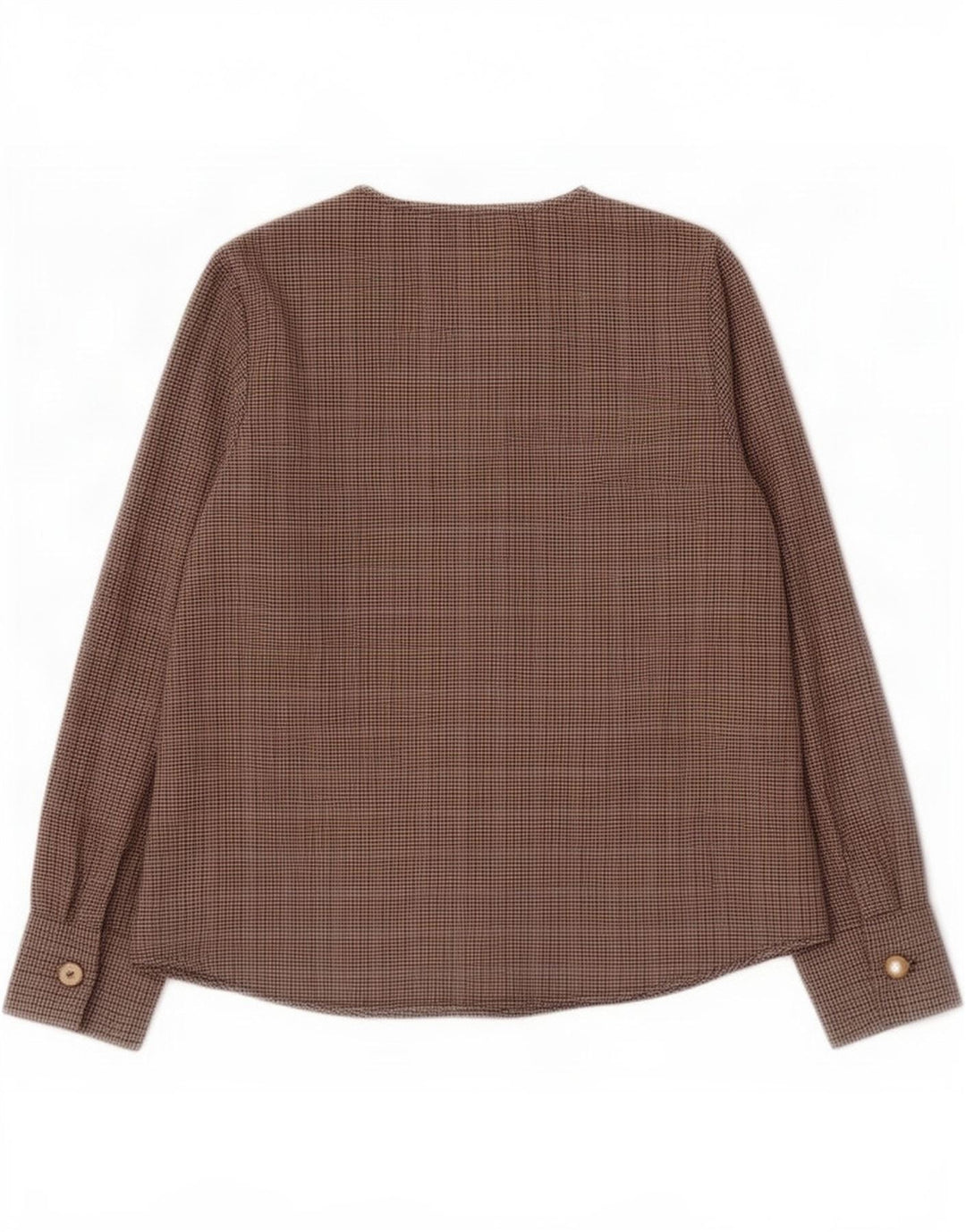 Camicetta a maniche lunghe da donna Zara UK 10 Small Marrone a spina di pesce in poliestere