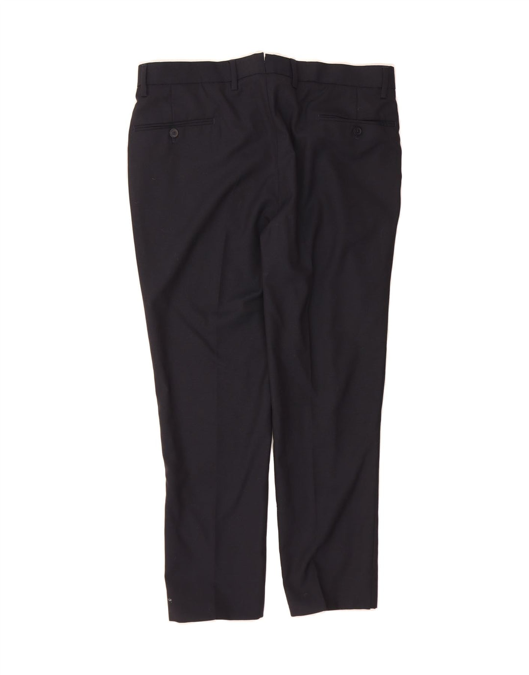 MASSIMO DUTTI Mens Slim Suit Trousers EU 42 Large W32 L27 Navy Blue Vintage Massimo Dutti and Second-Hand Massimo Dutti from Messina Hembry 