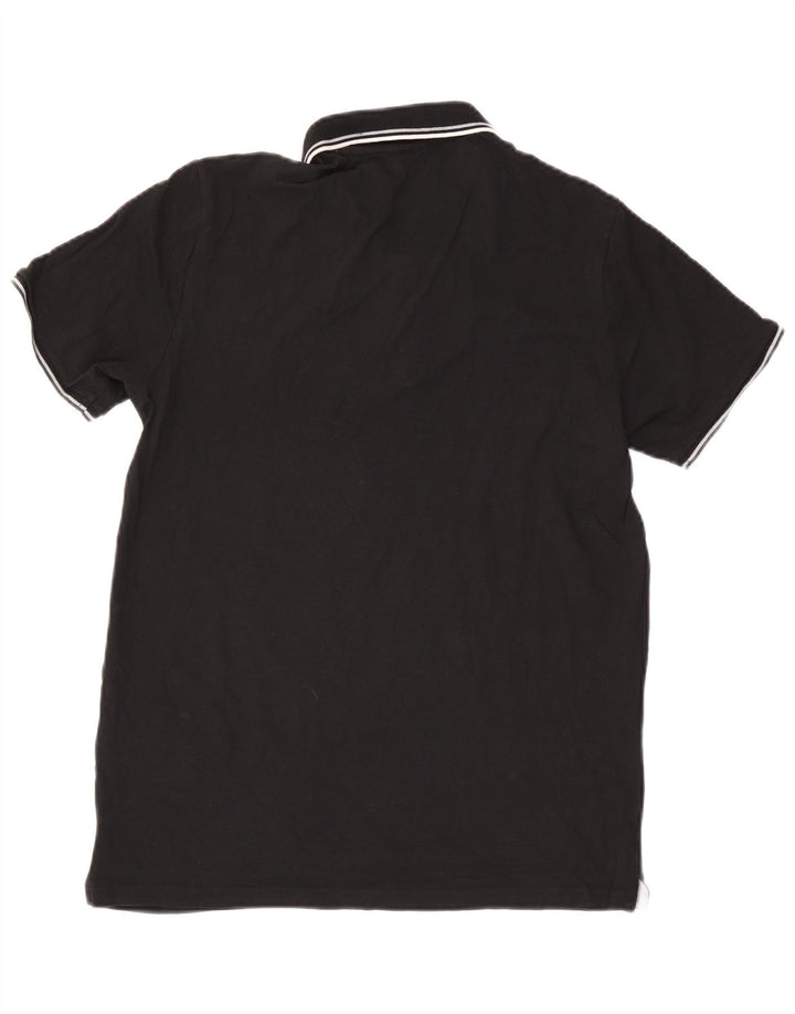 Polo da uomo Champion in cotone nero medio