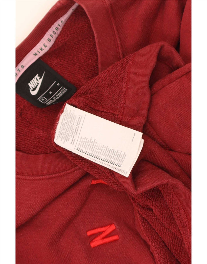 Felpa con grafica corta oversize da donna Nike, maglione UK 14, rosso medio
