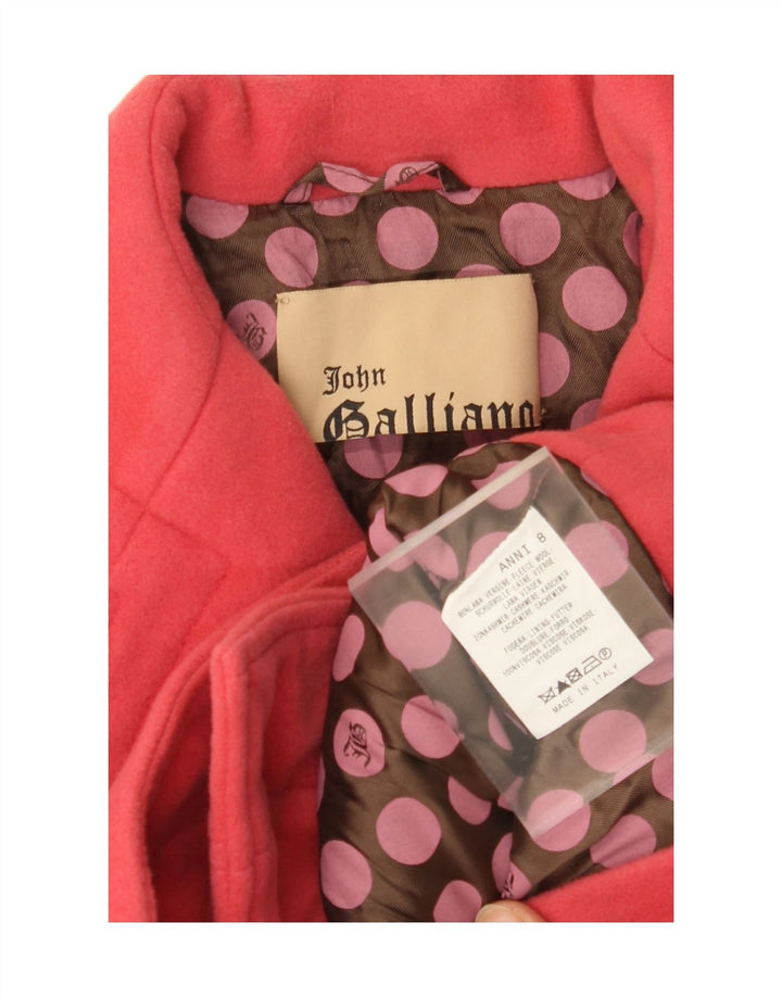 Giacca blazer doppiopetto per bambina VINTAGE 7-8 anni in lana rosa