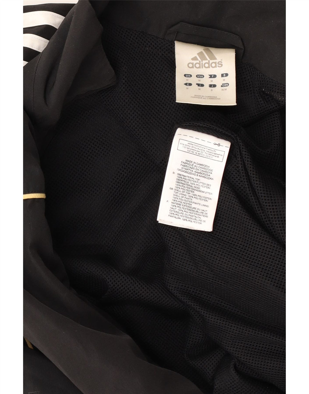 Giacca da tuta da uomo ADIDAS media nera in poliestere