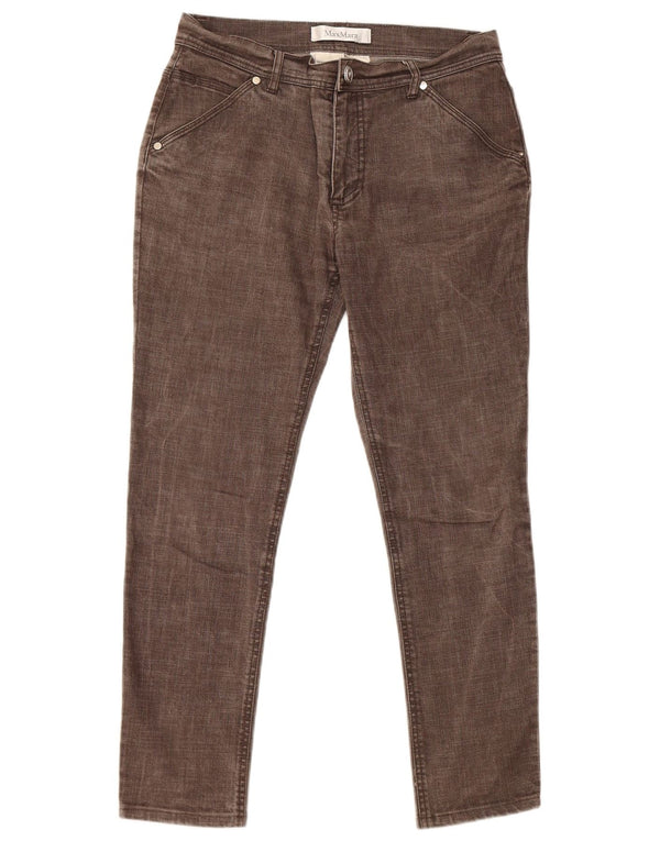 Jeans corti slim da donna Max Mara UK 10 piccoli W30 L25 cotone grigio