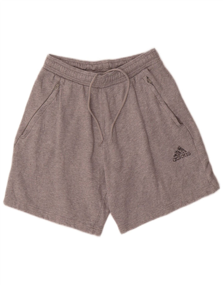 Pantaloncini sportivi Adidas da uomo grigio medio chiazzato