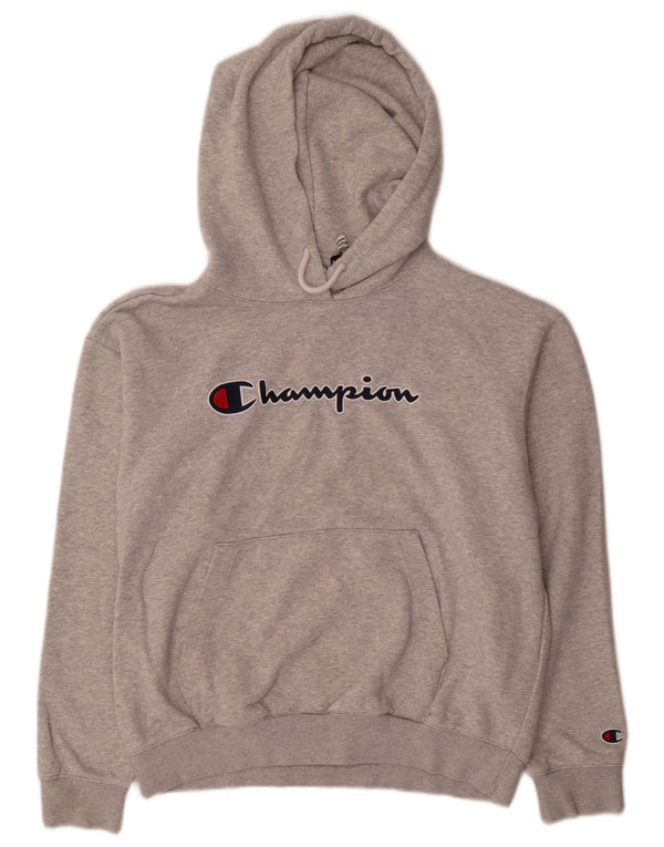 Maglione con cappuccio grafico da donna Champion UK 14 Cotone chiazzato grigio medio