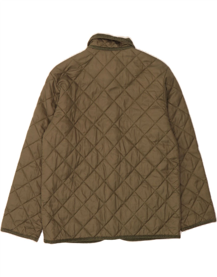 BENETTON Boys Quilted Jacket 9-10 Years Large Khaki Polyamide Vintage Benetton and Second-Hand Benetton from Messina Hembry 