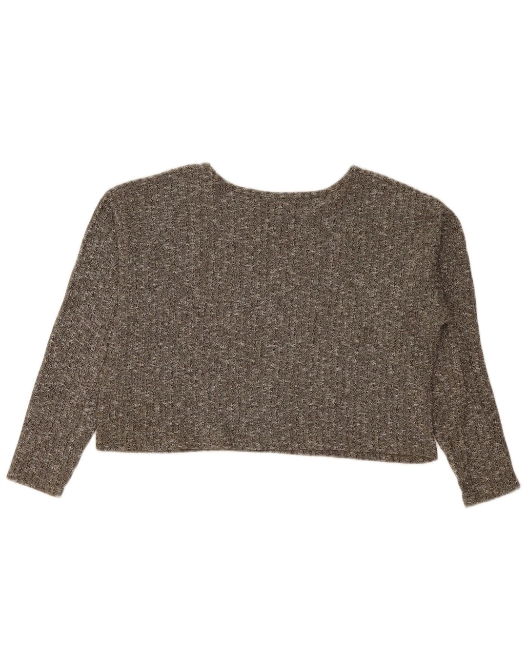 Maglione maglione oversize da donna con scollo a barca Topshop UK 8 piccolo kaki chiazzato