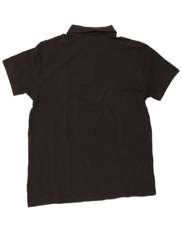 Polo Kappa Uomo Large Nera In Cotone